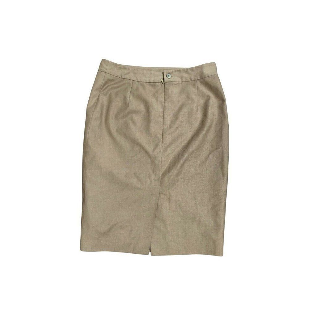 Eve label womens solid beige brown High Waist pencil skirt small medium